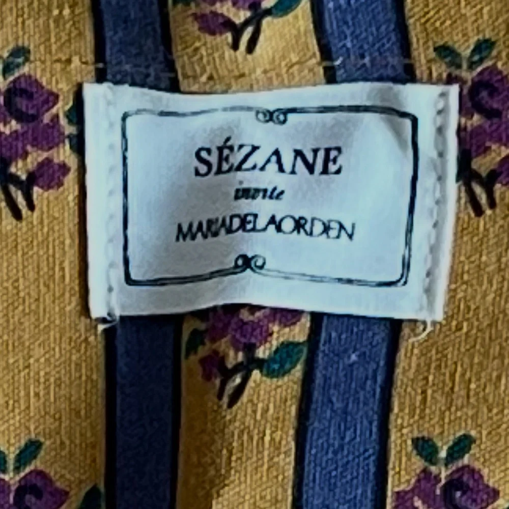 Sezane x MariaDelOrden Yellow and Blue Floral Tote NWT - Picture 2 of 4